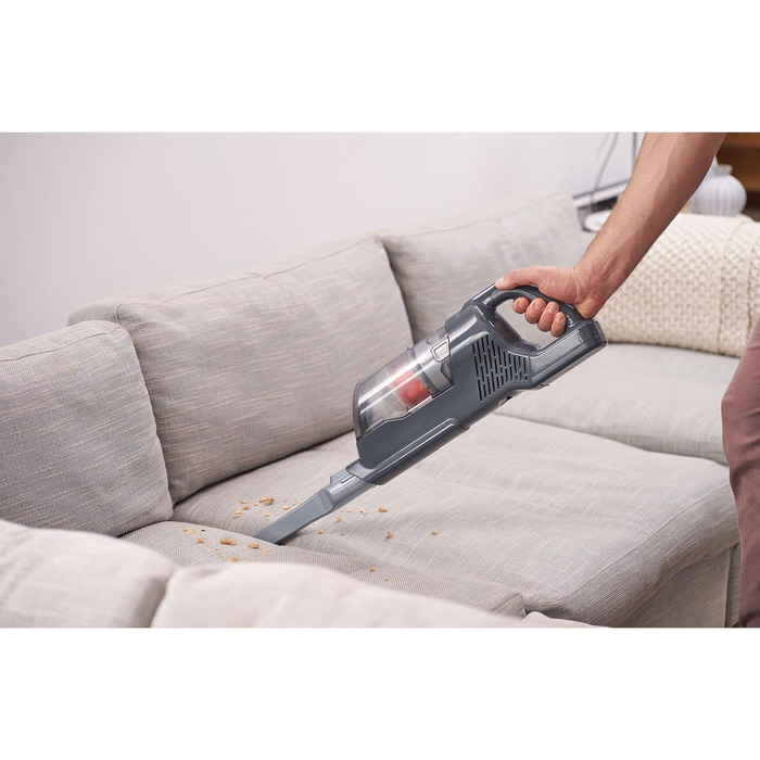 Акумуляторний пилосос BLACK+DECKER 3-в-1 BHFEA520J, 18В, безмішковий, ручний та підлоговий, турбощітка, 2 режими, бездротовий, з настінним кріпленням, щілинною насадкою, вбудованим акумулятором і зарядним кабелем