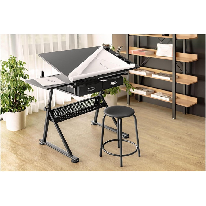 Стіл для креслення Fromm & Starck 115x60 см, регульований, з табуретом