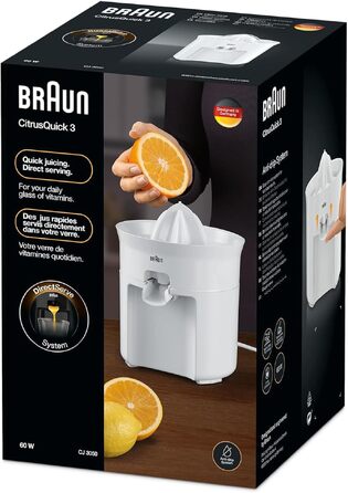 Цитрусовий прес Braun Tribute CJ 3050 White (0.35 л, 60 Вт) - Електричний прес для цитрусових