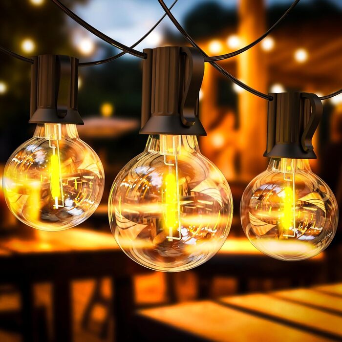 Гірлянда вулична LED Dimmbar з таймером, 18м, теплий білий, IP44, для саду, балкону, веранди