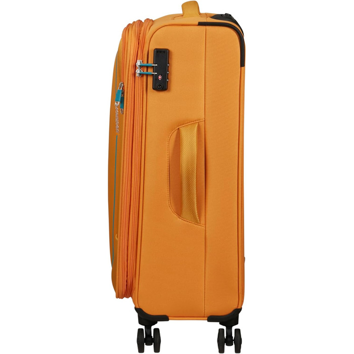Валіза American Tourister Pulsonic Spinner M, розширювана, 68 см, 64/74 л, жовта (Sunset Yellow)