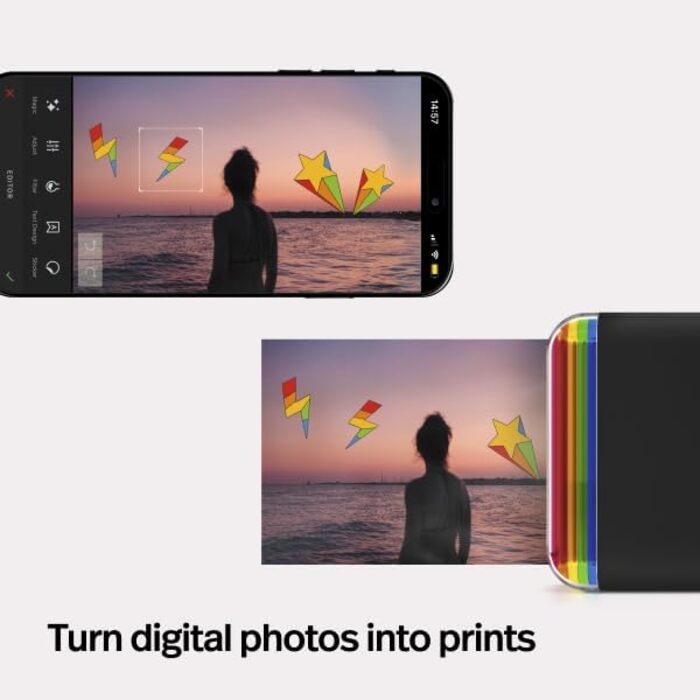 Polaroid Hi-Print 2-ге покоління: Портативний фотодруктер з Bluetooth + папір (40 аркушів) - Білий