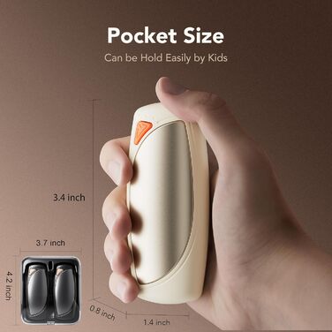 Електричні грілки для рук COTOP, 2 шт. з зарядним кейсом, 14000 mAh, 3 режими нагріву до 56°C, для катання на лижах, кемпінгу, подарунок