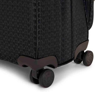 Середня розширювана валіза на колесах Kipling NEW YOURI SPIN M Signature Emb чорна