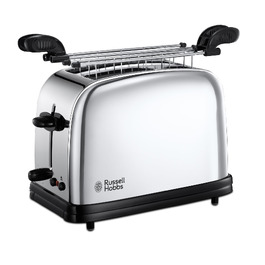 Тостер Russell Hobbs Victory для 2 скибок з насадкою для сендвічів та паніні, нержавіюча сталь, 6 режимів, 1200 Вт