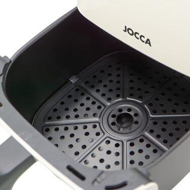 Аерофритюрниця JOCCA 5Л, безмасляна фритюрниця 1450Вт з LED сенсорним екраном та регулюванням температури, чорна