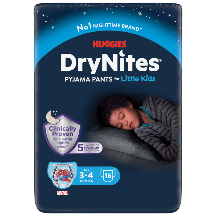 Нічні підгузки-труси Huggies DryNites для хлопчиків від 13 до 17 років (48-60 кг), XL, 33 шт. (Jumbo-пак)