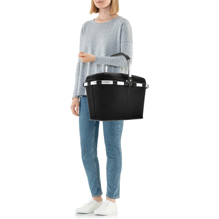 Термосумка-кошик Reisenthel Carrybag ISO чорна, ізотермічна, водостійка, з кришкою, стильний кошик для покупок