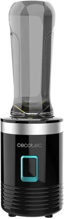 Блендер портативний Cecotec Power Titanium 300 EasyGo, 350W, з дробленням льоду, 4 леза з титановим покриттям, 2 пляшки, 2 кришки