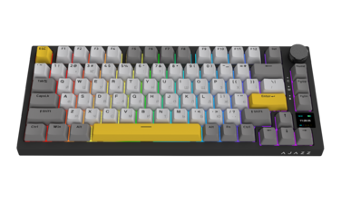Бездротова механічна клавіатура Ajazz  AK820 PRO 75% Gift Switch Black RGB  (AK820PRO-G-BGY)