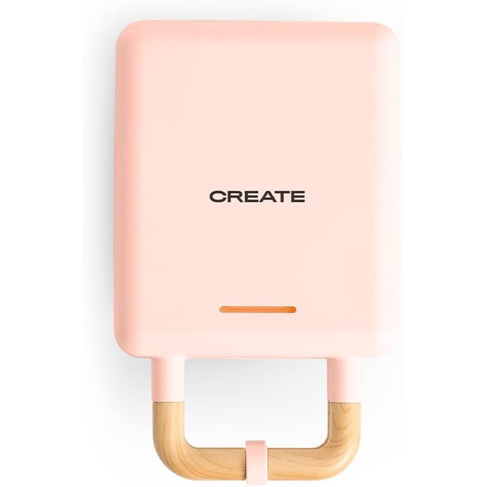 Сендвічниця та гриль CREATE/STONE STUDIO 3-в-1, пастельно-рожева, змінні пластини (гриль, вафлі, сендвіч), антипригарне покриття, ретро, 800 Вт
