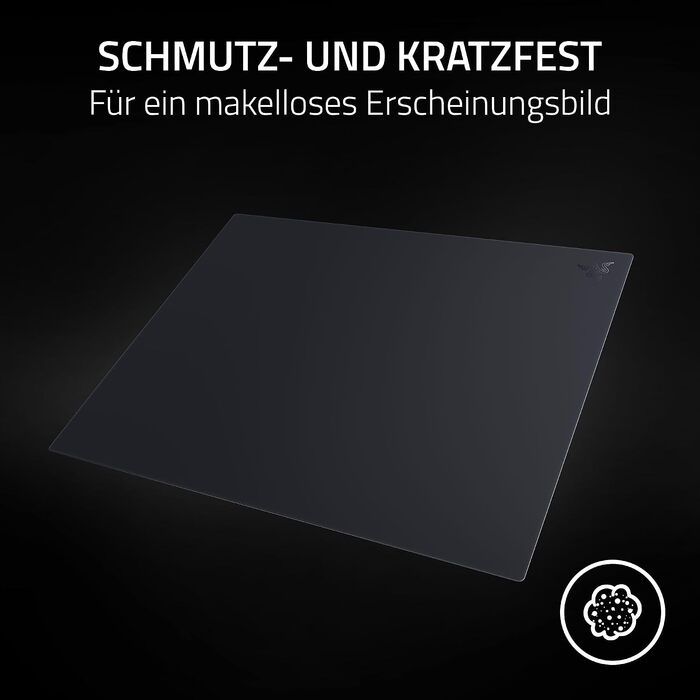 Скляний ігровий килимок для миші Razer Atlas Pro, преміум загартоване скло, мікро-травлена поверхня, чорний, 450 x 400 x 5 мм