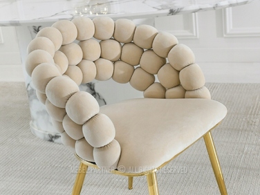 Стілець Mebel-Partner, велюр, бежевий, 1 шт.