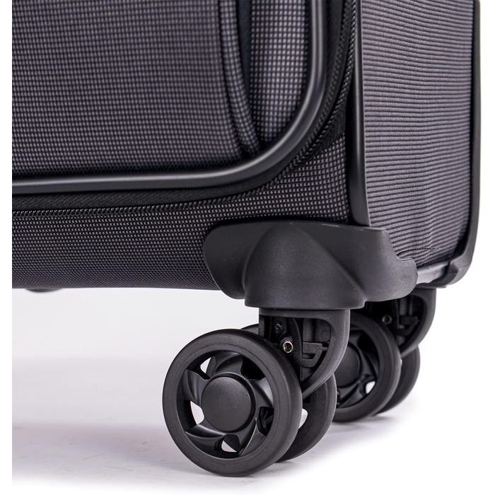 Валіза Stratic Bendigo Light+ м'яка, розширювана, на 4 колесах, з TSA-замком, чорна