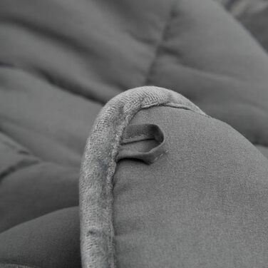 Обважнююча ковдра WOLTU для дорослих, 11 кг, 150x200 см, сіра — антистрес ковдра для глибокого сну та розслаблення
