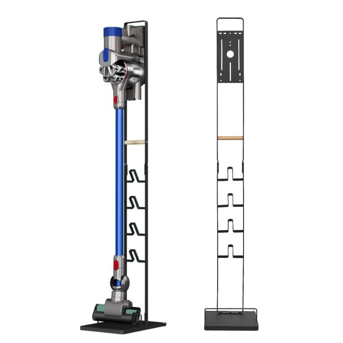 Стійка для пилососа Dyson Gen5, V15, V12, V11, V10, V8, V7, V6 - універсальний тримач для підлоги (Бук, Чорний)