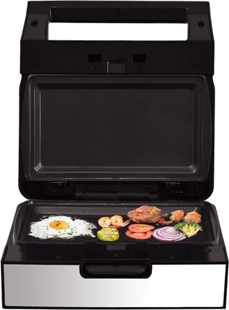 Електричний гриль Teppanyaki Syntrox Germany MM-1400W з антипригарними знімними пластинами для смаження