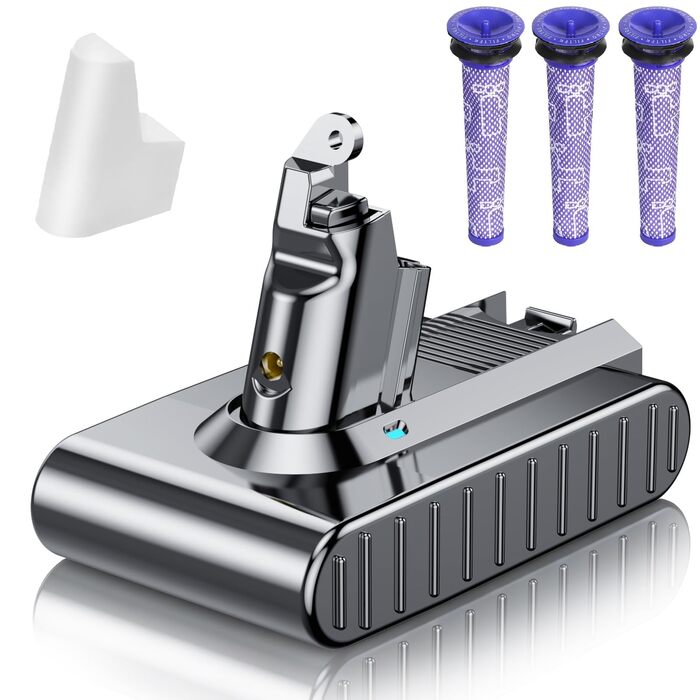 Акумулятор Dyson V6 6000mAh Powtree (DC62, DC58, DC59, DC61, DC72, DC74) + 2 фільтри + кришка + гвинти