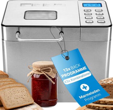 Хлібопічка ProfiCook PC BBA 1282 з таймером, 13 програм, регулювання кольору скоринки