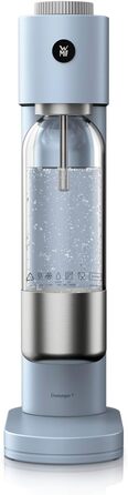 Автоматичний сифон для води WMF Element One зі сталі, світло-блакитний — газовий сифон для створення газованої води з 3 рівнями інтенсивності