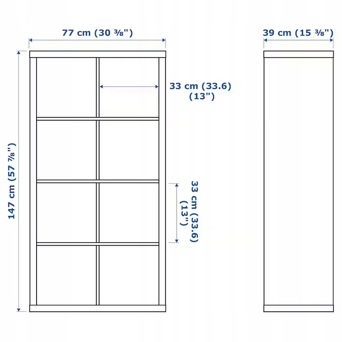 Стелаж Ikea Kallax 77x147x39 см, білий