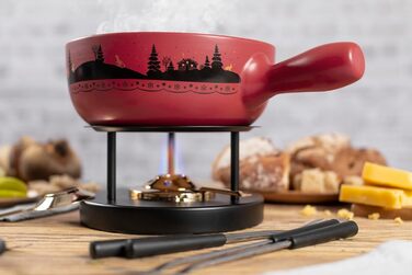Набір для фондю KUHN RIKON Winterwonderland, Ø 23 см, 2.6 л, на 4-6 осіб, з 6 виделок, речау та пальниковою лампою