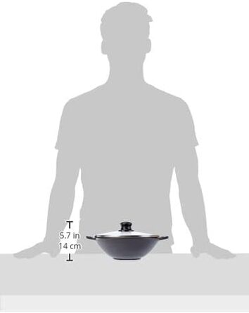 Wok Kela 24 см з кришкою, решіткою, паличками, чавунний, для індукції, набір Mini