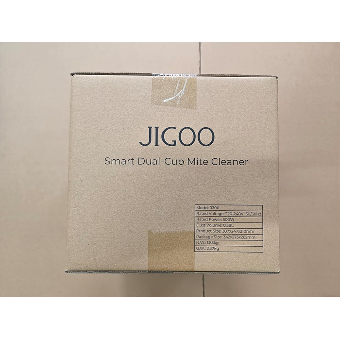 Пилосос для пилових кліщів JIGOO J300 з сенсором, UV-лампою та LED-індикатором, 500 Вт, для алергіків, видаляє 99,9% алергенів з матраців, ліжок і диванів