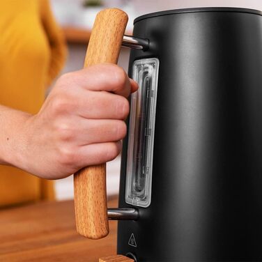 Електрочайник Cecotec Thermosense 400 Black Woody, 1,7 л, 3000 Вт, чорний, дерев'яний декор