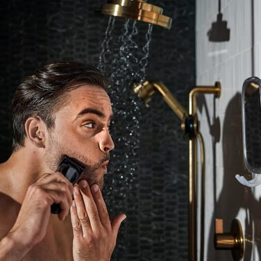 Тример для бороди MANSCAPED The Beard Hedger, 20 рівнів, T-подібна лезо з нержавіючої сталі, бездротовий, водонепроникний, 60 хв роботи