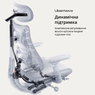 Крісло офісне ергономічне LiberNovo Omni SE Obsidian 48 см