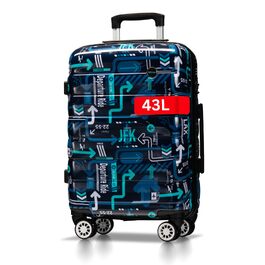Валіза NOWI XL на колесах, містка пластикова валіза 100л з кодовим замком та телескопічною ручкою, сіра (M JFK)