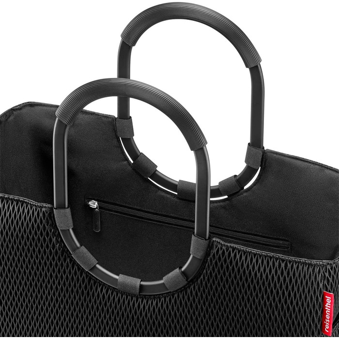 Сумка Reisenthel Loopshopper L – містка, з відділеннями, з перероблених PET-пляшок, золотий (Mesh Black)