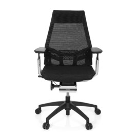 Офісний крісло GENIDIA SMART BLACK CM сітка чорний AL Chrom hjh OFFICE