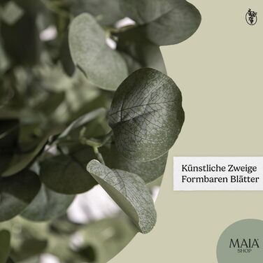 Штучний евкаліпт Maia Shop, декоративне дерево 105x70 см, пластикова рослина для декору вітальні