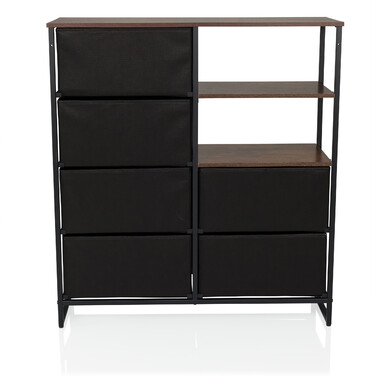 Комод RAGALA 84x30x92см 6 шухляд 2 відкритих відділення копчений дуб hjh LIVING