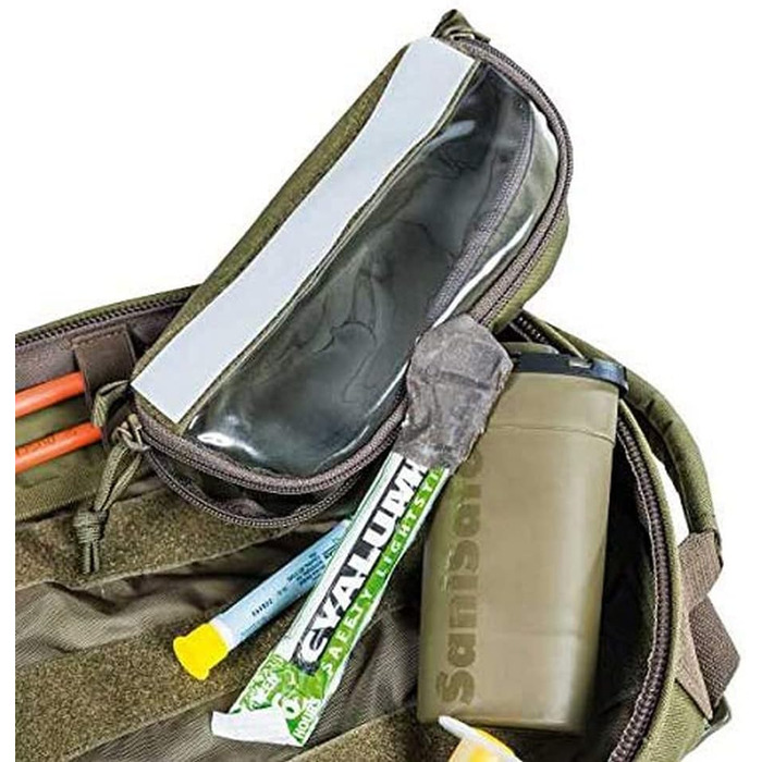 Тактичний медичний рюкзак Tasmanian Tiger TT Medic Assault Pack MK II S, порожній, для екстреної допомоги, подорожей, медиків, туризму, велоспорту, оливковий колір