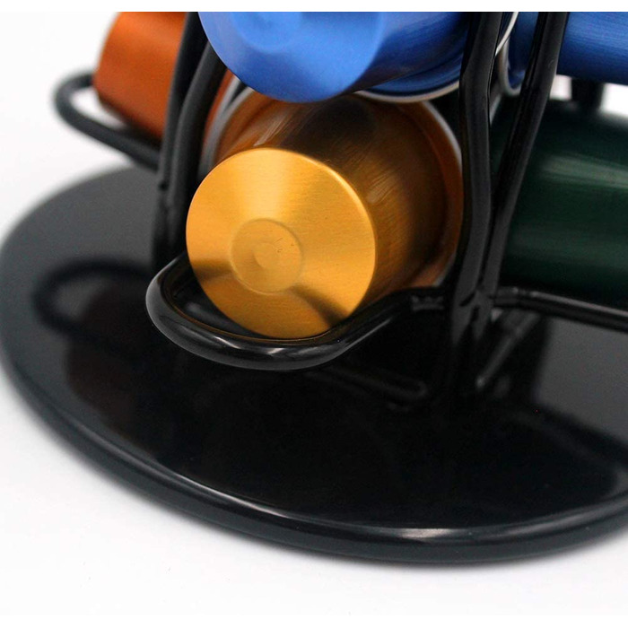 Обертова підставка для капсул Nespresso XIAPIA на 40 штук, чорна, органайзер для зберігання кавових капсул