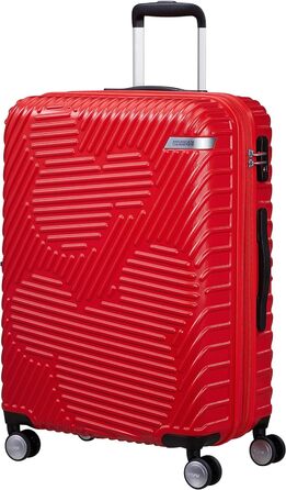 Валіза American Tourister Mickey Clouds, розширювана, 66 см, 63/70 л, червона, на колесах, середня