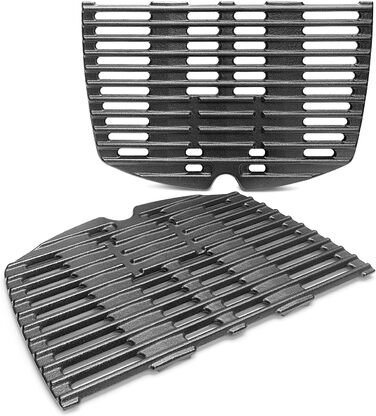 Чавунна решітка для гриля Weber Q100/Q1000/Q1200/Q1400, 32x21,6 см, 2 шт. – запасна решітка для газового гриля, аксесуари для Baby Q
