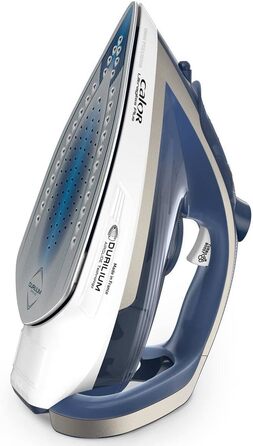 Праска Calor Ultragliss Plus 2800 Вт, парова, 50 г/хв, паровий удар 260 г/хв, антипригарна підошва, вертикальне відпарювання, автоматичний пар, синьо-срібляста, преміум