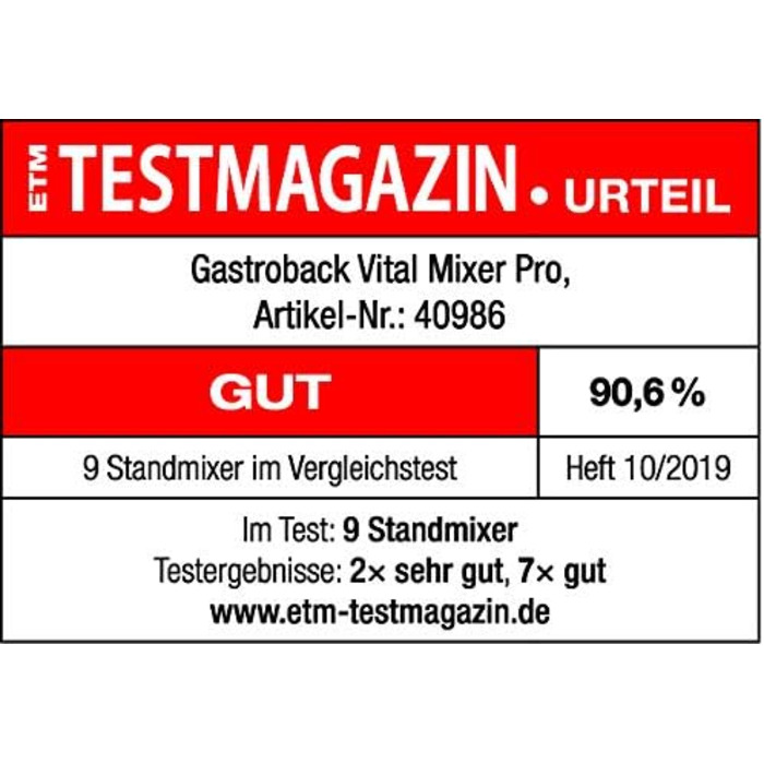 Стаціонарний блендер GASTROBACK 40986, 1200 Вт, для кухні