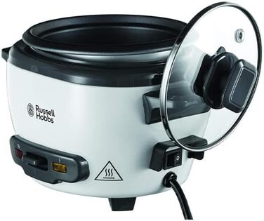 Рисварка електрична Russell Hobbs Mini 0.4л біла - для рису, кіноа, кускусу з функцією підігріву