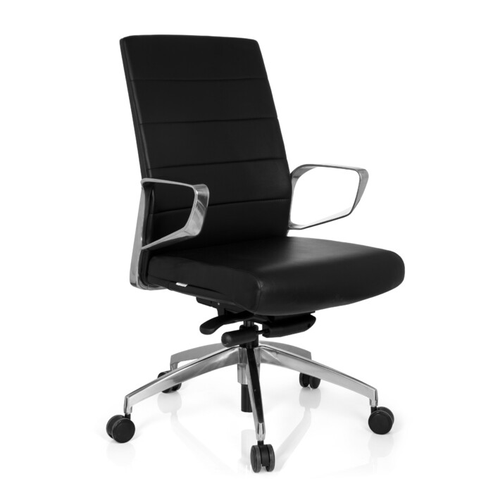 Офісне крісло PROVIDER зі штучної шкіри чорний hjh OFFICE
