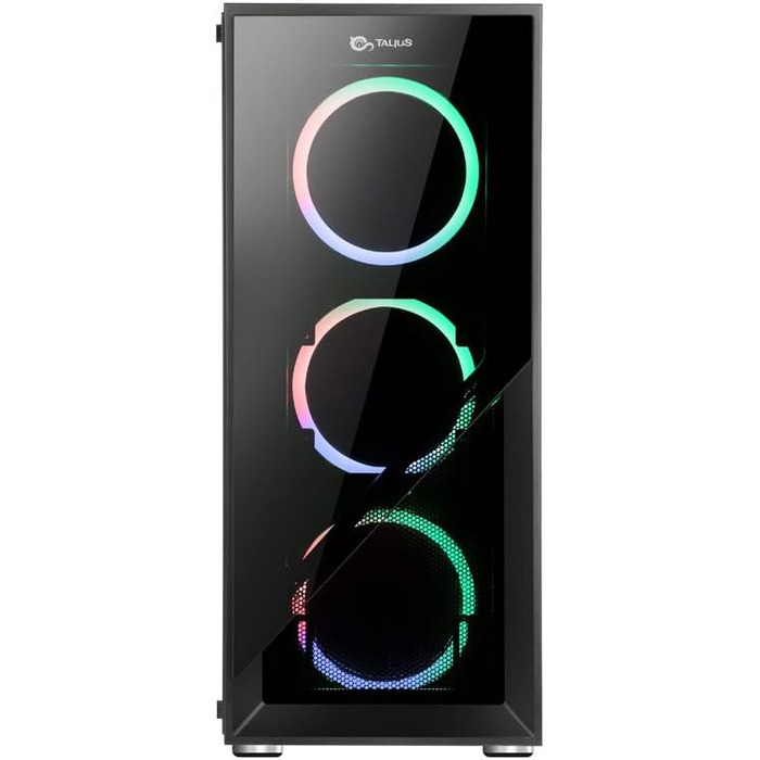 Корпус для ПК TALIUS Valkyria Midi ATX, чорний, ігровий, 0,6 мм