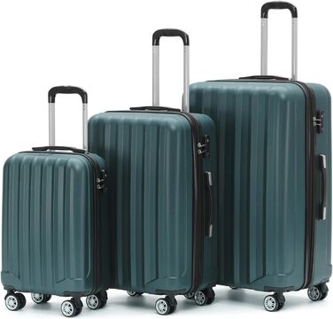 Валізи BEIBYE TSA 2080 з подвійними колесами, жорсткий кейс, набір для подорожей, темно-зелені