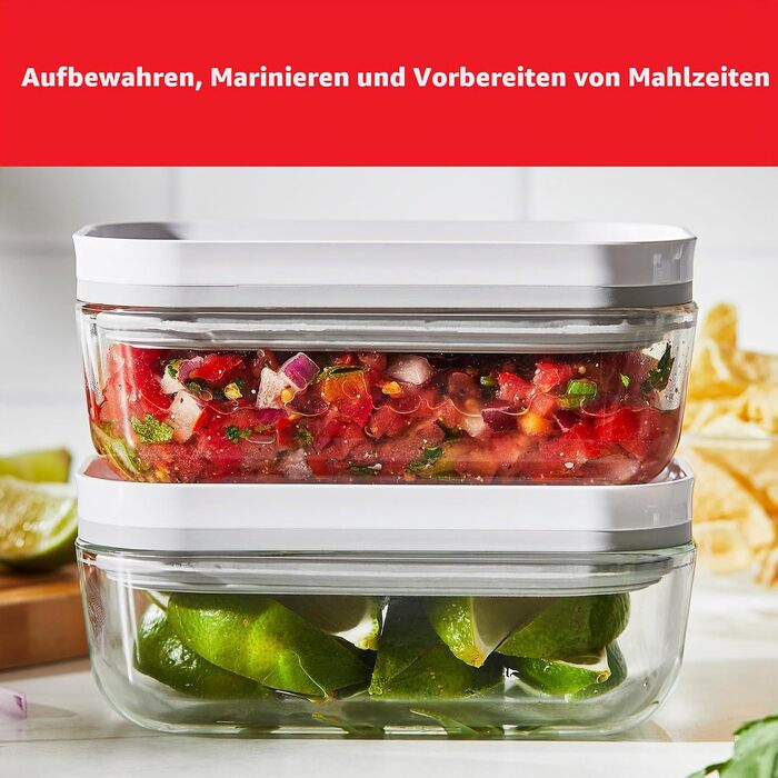 Вакуумний набір скляних контейнерів для зберігання продуктів ZWILLING Fresh & Save, 3 шт.