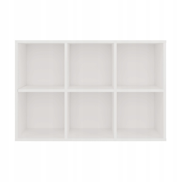 Стелаж TopEshop білий, ламінована плита, 6 полиць, 90x60x30 см