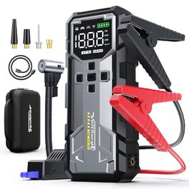 Powerbank Starthilfe 7000A з компресором та LED-ліхтариком: 160PSI, 12V для бензинових та дизельних авто (10L)