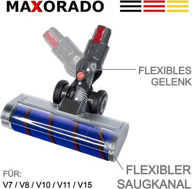Турбощітка Maxorado Softroller для пилососа Dyson V7/V8/V11/V15/GEN5 Absolute, насадка для підлоги, турбощітка для пилососа